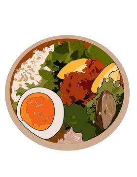 Rice dish Stock Illustration