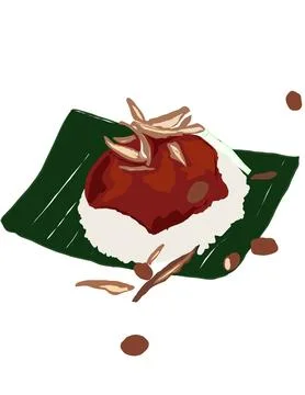 Rice dish Stock Illustration