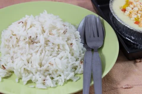 Rice on  dish Stock Photos