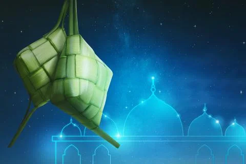 Rice dumpling (ketupat) with unique pattern Stock Illustration