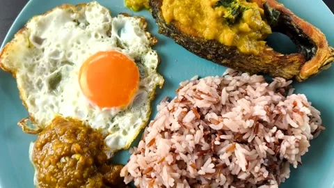 Rice egg fish Stock Footage 319943501