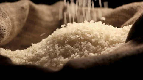 Rice falling in slow motion. Stock Footage 72469752