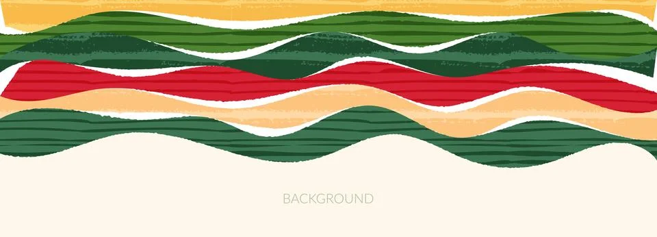 Rice field collage pattern or abstract agriculture vector background with Stock Illustration