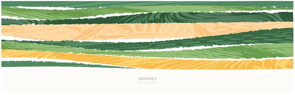 Rice field collage pattern or abstract agriculture vector background with Stock Illustration