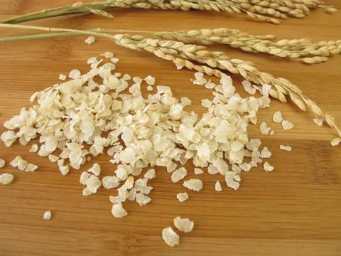 Rice flakes Stock Photos