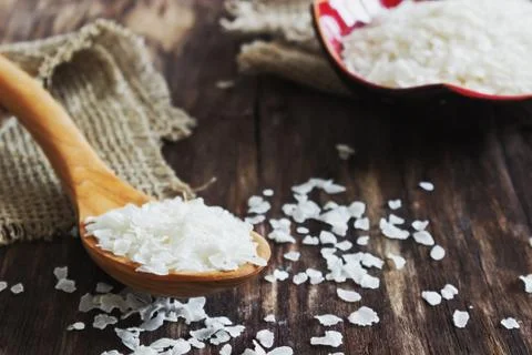 Rice flakes Stock Photos