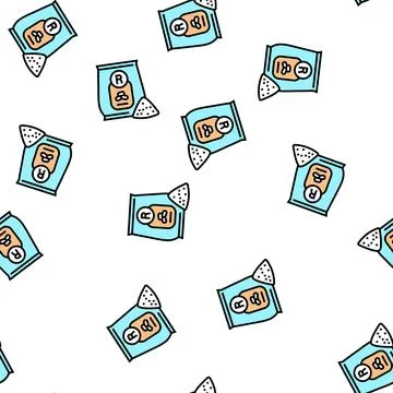 Rice flour package vector seamless pattern Stockillustratie