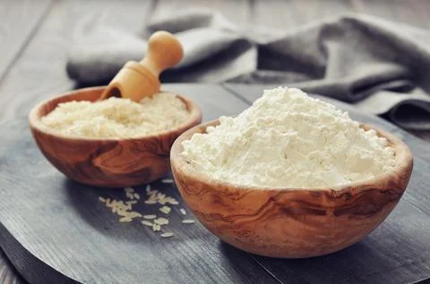 Rice flour Stock Photos