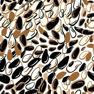 Rice grain. Abstract background. Vector seamless pattern. Natural organic foo Illustrazione stock