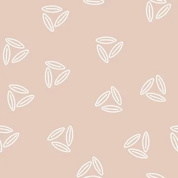 Rice grain healthy line vector seamless pattern Stockillustratie