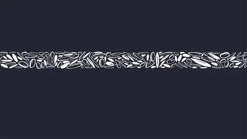 Rice grain. Vector seamless pattern, graphic strip Stock Illustration