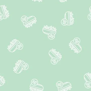 Rice groat line seamless pattern Stock Illustration