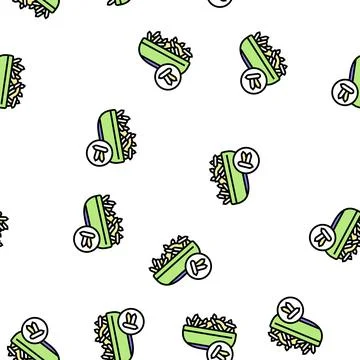 Rice groat vector seamless pattern 库存插图
