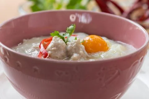 Rice gruel Stock Photos