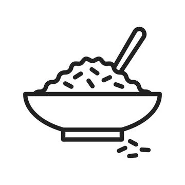 Rice icon vector image. Stock Illustration