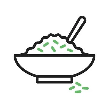 Rice icon vector image. Stock Illustration