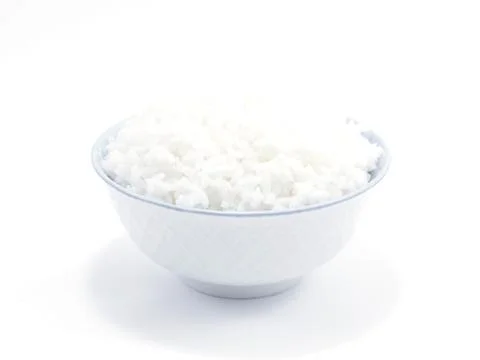 Rice isolated white background Stock Photos