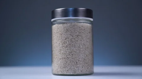 Rice in a jar Stock Footage 104369608