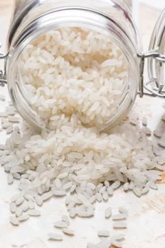 Rice in jar Stock Photos