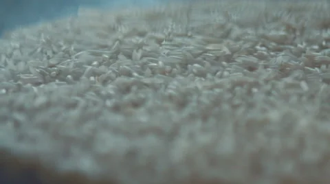 Rice in Large Jar Stock Footage 50384926