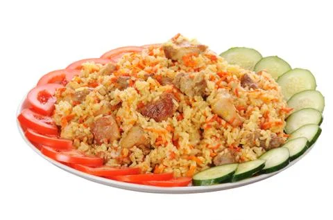 Rice with meat Stock Photos