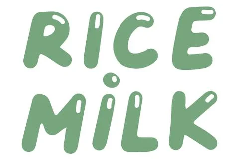 Rice Milk. Vector element for logos, labels, badges, stickers. Vector illustr Stock Illustration