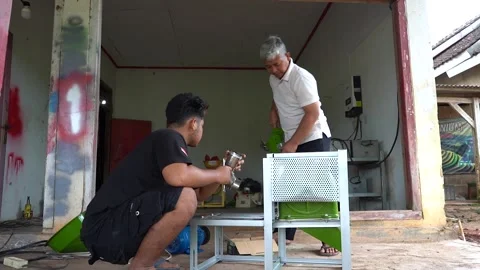 Rice milling machine. Stock Footage 287322026