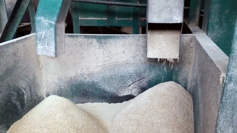 Rice mills are working. Stock Footage 88397541