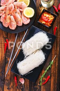 Rice noodles Stock Photos
