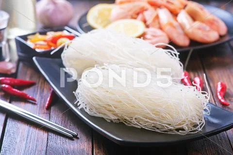 Rice noodles Stock Photos