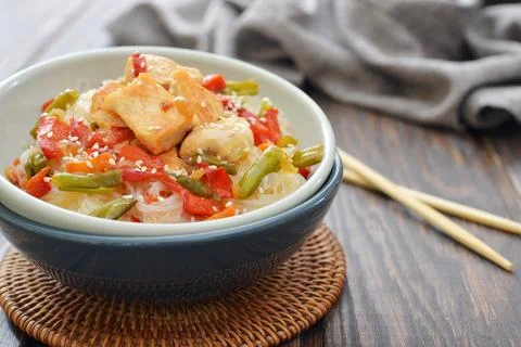 Rice noodles Stock Photos
