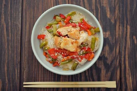 Rice noodles Stock Photos