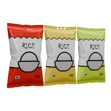 Rice packaging 3d design element Stock Illustration