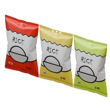 Rice packaging 3d design element Stock Illustration