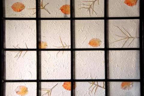 Rice paper screen Stock Photos