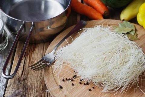 Rice pasta Stock Photos