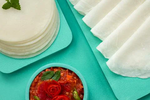 Rice pathiri Stock Photos