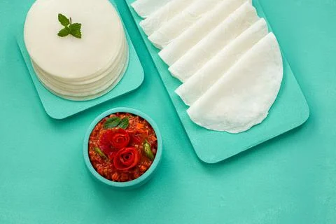 Rice pathiri Stock Photos