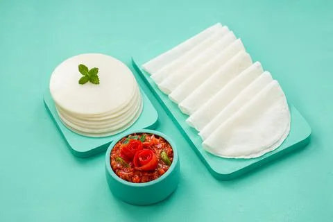 Rice pathiri Stock Photos