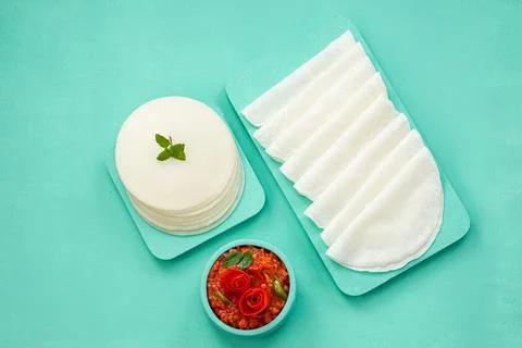 Rice pathiri Stock Photos