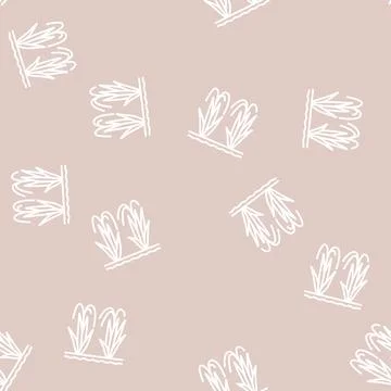 Rice plant line seamless pattern Illustrazione stock