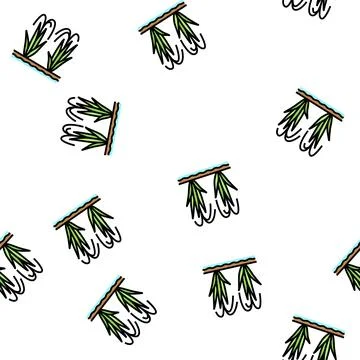 Rice plant vector seamless pattern Illustrazione stock