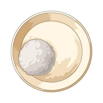 Rice plate illustration Stock Illustration