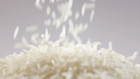 Rice pouring slow motion Stock Footage 103318547