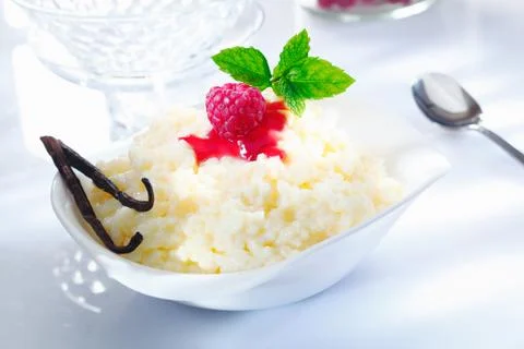 Rice pudding dessert Stock Photos