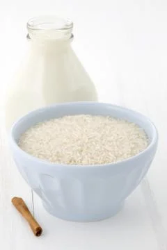 Rice pudding ingredients Stock Photos