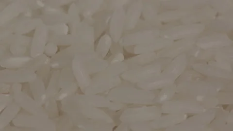Rice rotating with extreme close up shot Stock Footage 203375853