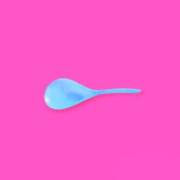 Rice scoop with plastic material Stock Photos