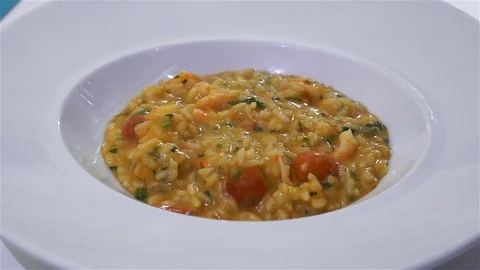 Rice With Seafood. Video stock 103216738