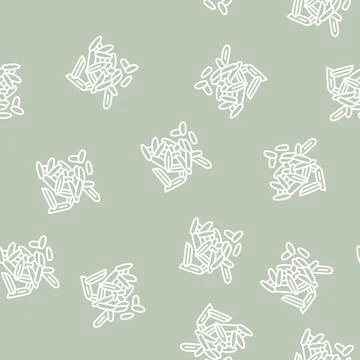 Rice seed line seamless pattern Stock Illustration